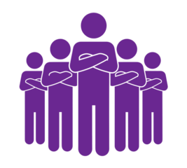 Confident team standing together with a strong leader, perfect for illustrating management, collaboration, and corporate success in a unified group