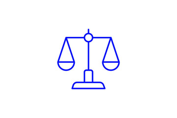 Isolated   scales illustration in line style design. Vector illustration.