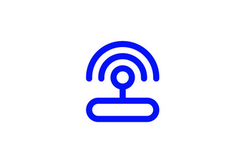 Isolated    wifi router illustration in line style design. Vector illustration.