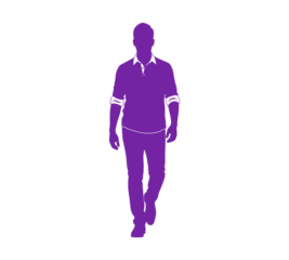 Confident professional strides forward, a modern silhouette perfect for business leadership, success, and forward-thinking concepts in stylish designs