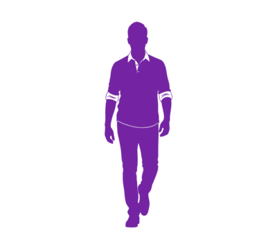 Confident professional strides forward, a modern silhouette perfect for business leadership, success, and forward-thinking concepts in stylish designs