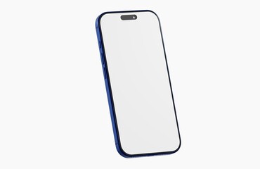 Clean, sleek smartphone mockup with a blank screen, perfect for app demos or advertising. Ideal for showcasing