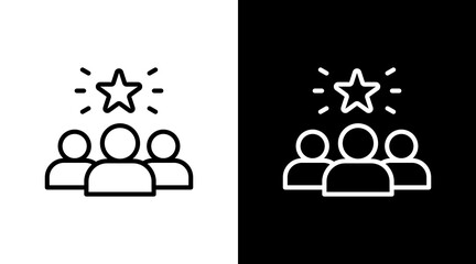 Leadership  White Icon Set Design