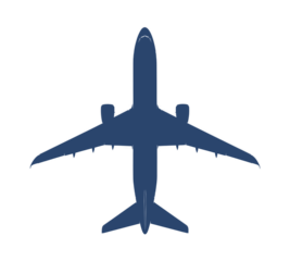Stylish airplane silhouette for travel designs, aviation themes and modern transportation concepts, perfect for logos, icons and branding projects