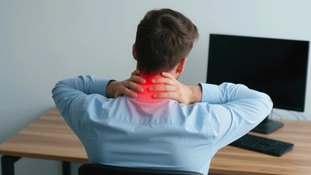 Physical therapy Posture correction Ergonomics Health and Comfort by Improving Posture to Reduce Neck Pain and Discomfort from Computer Strain in Office Work Environment