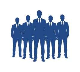 Powerful business team ready for success, leadership and management, symbolizing unity and teamwork, corporate group ready to achieve goals, strength in numbers