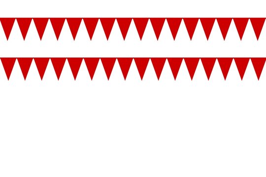 red bunting garland illustration 