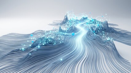 Abstract network connection data visualization concept background for technology projects