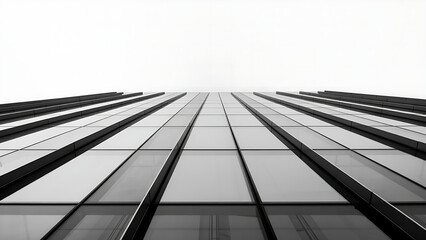Modern corporate building soars with glass facade architecture design