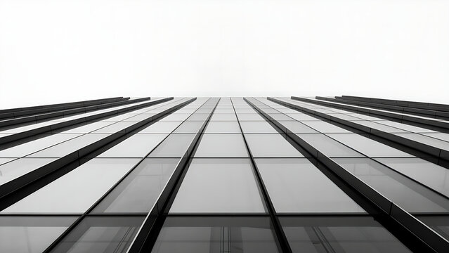 Modern corporate building soars with glass facade architecture design - Powered by Adobe