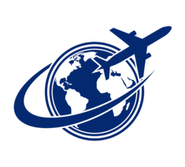 Global travel adventure awaits with this stylish airplane circling earth design, perfect for branding, tourism, and international business ventures