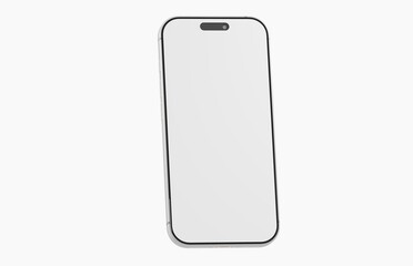 Minimalist smartphone mockup with blank display, perfect for showcasing apps or website designs.  Offers modern