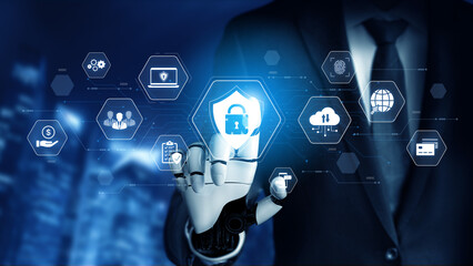 An AI assistant manages an integrated cybersecurity system for complete business protection. This...