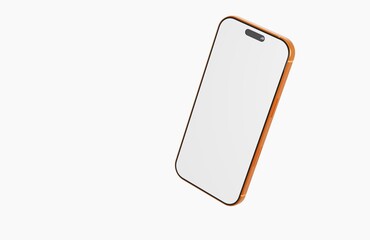 Stylish mockup of a smartphone, perfect for showcasing your app, website, or design. Isolated on white backgrou