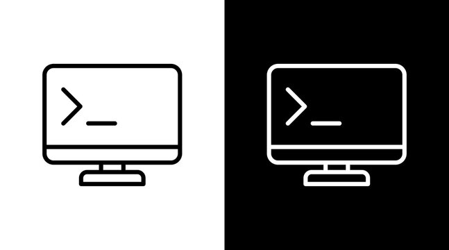 Terminal Prompt  White Icon Set Design