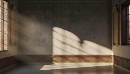 Sunlight Casting Shadows In Room