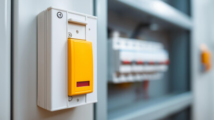 Circuit breaker device detecting faults and overloads, electricity flow interruption, electrical circuit protection, fire risk prevention, damage protection system, safety equipmen