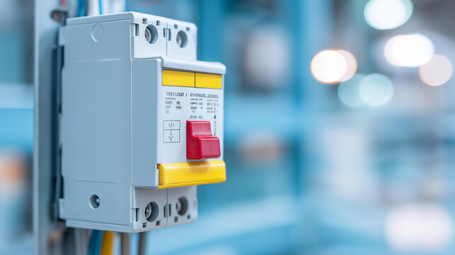 Circuit breaker device detecting faults and overloads, electricity flow interruption, electrical circuit protection, fire risk prevention, damage protection system, safety equipmen
