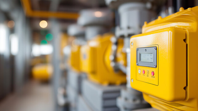 Generator protection system equipment for monitoring overloads and fault detection, isolated white background, power generation safety, electrical equipment safeguards, automatic s