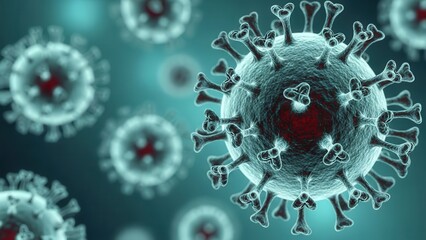 Detailed virus cell rendering for medical or educational content use