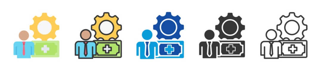 hsa administrator icon set multi style various collection