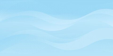 Fototapeta premium Abstract white wavy glowing lines on a blue background. Futuristic digital high-technology pattern abstrac