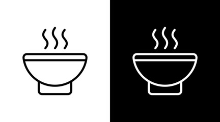 Traditional Food  White Icon Set Design