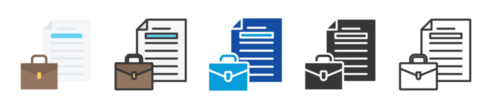 job description icon set multi style various collection