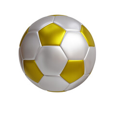 Glossy 3D Football Ball PNG Clipart for Design.