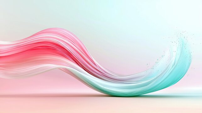 An abstract image of a colorful wave with a gradient background, creating a sense of movement and fluidity. - Powered by Adobe