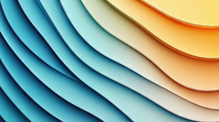 An abstract, colorful design featuring layered waves with a gradient color scheme. The image has a modern and artistic feel.