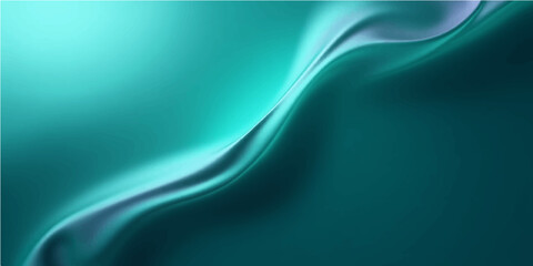 Abstract blue and green wave backgrounds feature soft, flowing, curved textures, illustrating a smooth, light, liquid silk pattern for design wallpaper