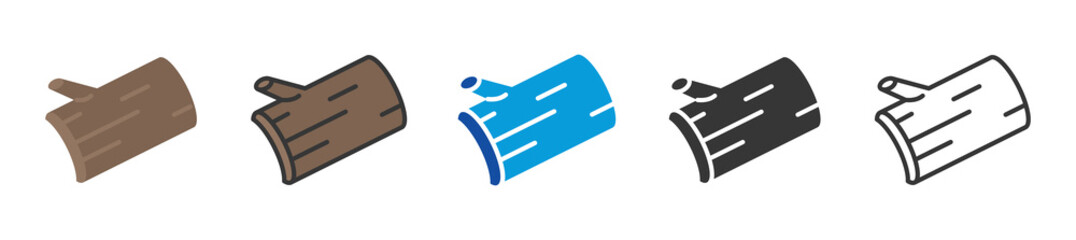 tree bark icon set multi style various collection