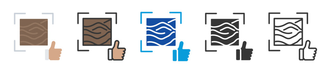 lumber grading icon set multi style various collection