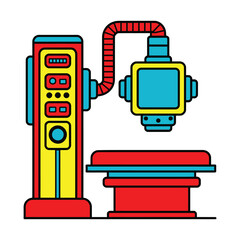 Advanced Robotic Medical Scanner Vector &ndash; Futuristic Diagnostic Equipment Illustration