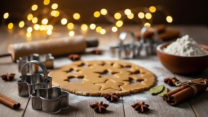 Bake Holiday Memories with Festive Gingerbread Cookies and Star Cutters for a Joyful Christmas Celebration, Perfect for Family Fun and Holiday Recipes