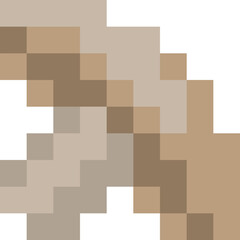 Mushroom vegetable icon or emoticon in a video game sprite pixel art style.