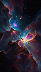 Ai image deep space nebula