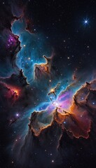 Ai image deep space nebula
