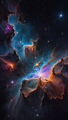 Ai image deep space nebula