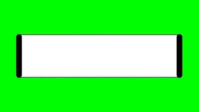 Lower third animation with clean white bars on green background