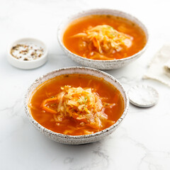 Homemade sauerkraut soup