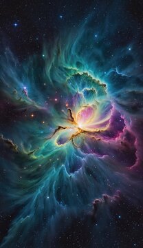 Ai image deep space nebula