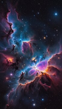 Ai image deep space nebula