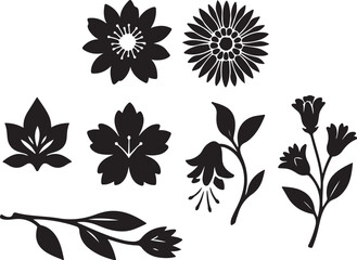 Fototapeta premium Hoa D Rng Silhouette Icon Set.eps