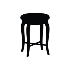 Antique or Vintage Stool Silhouette with Cabriole Legs