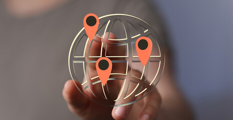 Image depicts global reach, international business, connection, network, and worldwide presence.