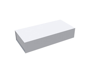 Fototapeta premium 3D Render a white box with a lid on a white background