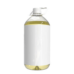 3D Render a bottle of liquid with a white lid
