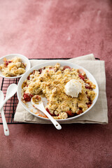 Plum crumble with cream cheese